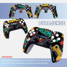 1 Set Stiker Kulit Konsol Game Versi Disc dengan Pola Cetak, Tahan Gores, Anti Selip, Tahan Aus, Film Pelindung Kreatif yang Dipersonalisasi (3 Buah/Set) - View 5