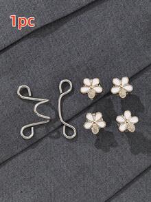 1/2pcs Women's Metallic Fashion Buckle With Adjustable Size, Suitable For Pants/Skirts, Prevent Wardrobe …Malfunction, Summer Casual Wear - Multicolor - View 7