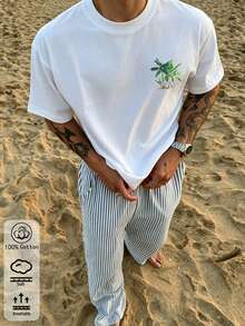 Camiseta de Algodón Puro para Hombre Personalizada con Estampado Único de Rana Divertida "DtMF" Puerto Rico Bunny, 1 Pieza, Corte Ajustado, Prenda de Alta Calidad - Blanco 5 - Ver 2