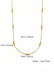 TONSI 1 sợi dây chuyền choker nữ mạ vàng 18K thép không gỉ đính hạt bóng hề, dây chuyền xương quai xanh hạt không phai, trang sức đeo hàng ngày, hẹn hò, tiệc tùng, quà tặng sinh nhật, Halloween, Giáng sinh cho bạn bè hoặc người yêu, kèm hộp quà trang sức - Vàng - Xem 7