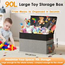 Toy Storage - Gray and Black - View 3