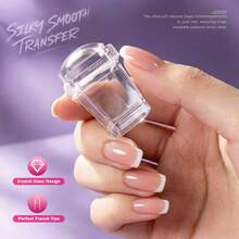Transparent Nail Art Stamp With Scraper, Clear Silicone Nail Embossing Tool, Jelly Stamp - Easily Create Artistic Nail Designs. Suitable For Nail Salons And Home Use. - Multicolor - View 7