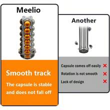 Holder Carousel Stand for  Capsule Storage Organizer with Extra Space for Coffee Mate Silent Rolling - Plateado - Ver 6