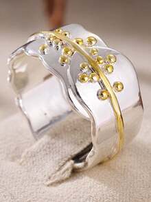 Women's Fashion Wide Ring, Vintage Design, Minimalist Niche Elegant Ring - Two-color - View 10