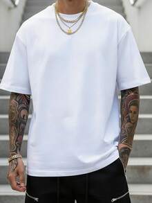 Men's Loose-Fit Short-Sleeve T-Shirt [Front And Back Images] No One Cares, More Effort Is Needed - Inspirational T-Shirt - Minimalist Black - White - View 2