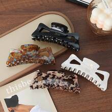 1 pieza Pinza de pelo con lazo grande estampado de leopardo, material grueso vintage, adecuado para cabello grueso, accesorio de pelo vintage hueco, adecuado para cabello grueso, pinza de pelo primavera/verano, pinza de pelo para uso diario - Multicolor - Ver 2