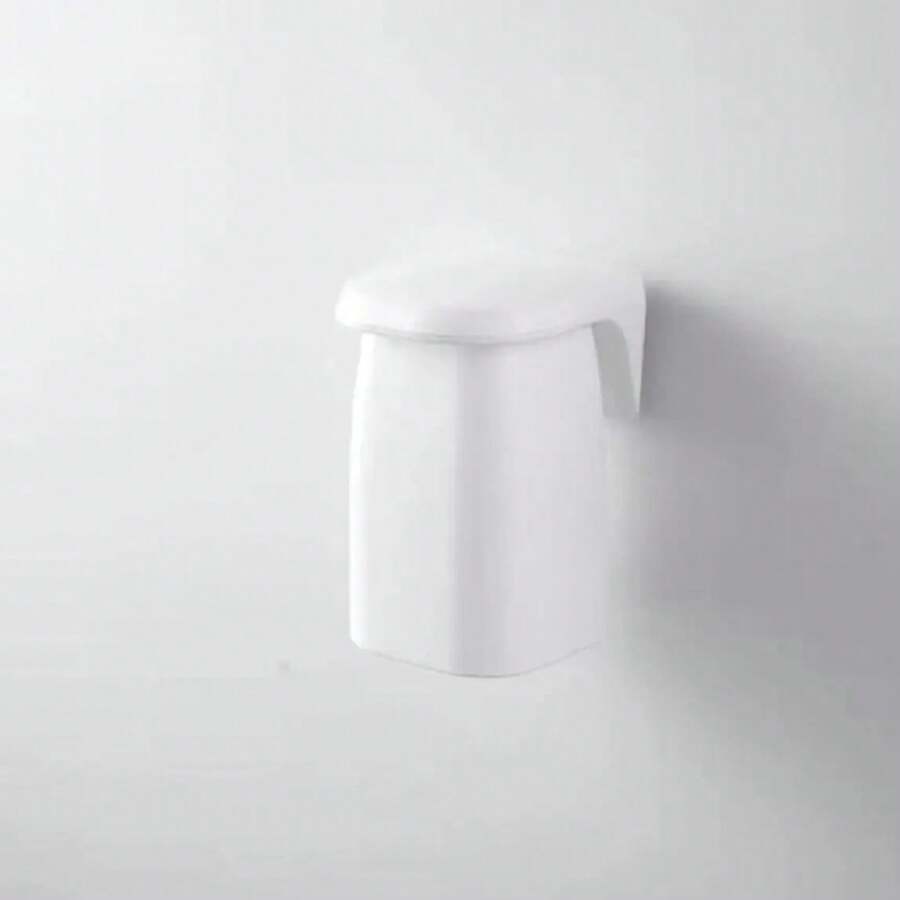 1 unidad de dispensador automático de cepillos de dientes y pasta dental tipo soporte, dispensador de pasta dental montado en la pared a prueba de polvo para baño. - Blanco - Ver 1
