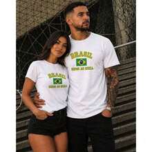 Kit Of 2 Couple's T-Shirts - Brazil Road To The Hexa (Brazilian National Team) World Cup 2026 - Unisex Shirt For Women And Men - 白色 - 查看 2