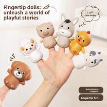 Children's Toy Car For Boys And Girls, Detachable Soft Rubber Squeeze Toy, Finger Sleeve, Inertia Slide Animal Car, Baby Bath Water Toy, Parent-Child Interaction, Interest Cultivation Interactive Toy - Multicolor - View 9
