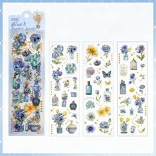 3張PET花朵貼紙 裝飾廢物日記 DIY剪貼簿用品 拼貼裝飾貼紙 - 貼紙 - 查看 12