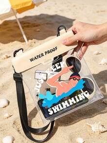 Summer Swimming Bag Printed With "Just Keep Swimming" Pattern,Holiday Beach Wallet, Lightweight Shockproof Waterproof Bag, Outdoor Sports Holiday Swimming Pool Sports Fitness Travel Bag,Screen Sealed, Suitable Swimming, Photography, Dustproof, Shockproof, Rainproof, Waterproof, Floating - Multicolor - View 8