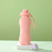 Portable Large-Capacity Collapsible Silicone Cup, Retractable Water Bottle For Travel - Green - View 9