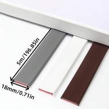 1pc 5m/196.85in Self-Adhesive Flexible Furniture Edge Protector, Easy To Install, Suitable For Kitchen And Dining Room Decoration, U-Shaped Edge Strip 1pc|Flexible Edge Protector, Self-Adhesive Veneer Edge Trim|For Countertop, Cabinet, Table Repair - A - View 2