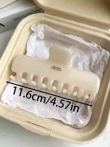 2個/1個裝 女款白色黑色氛圍感大號音樂符號輕量塑料髮爪夾，時尚百搭高級優雅極簡純色髮飾，適用於日常穿搭、外出、休閒、派對、通勤、海邊度假、馬尾、盤髮、洗臉、洗澡、化妝、穿搭搭配、髮飾 - 彩色 - 查看 2
