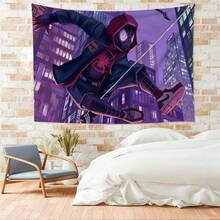 1pcs M Arvel Superhero Series Sp Ider-Man Theme Tapestry, Superhero Patter Wall Hanging Fabric Poster Cool Comic Art Background Blanket, Modern Home Fashion Decor, For Living Room Bedroom College Dorm Game Room Home Decor Fans Gift - Nhiều màu - Xem 6
