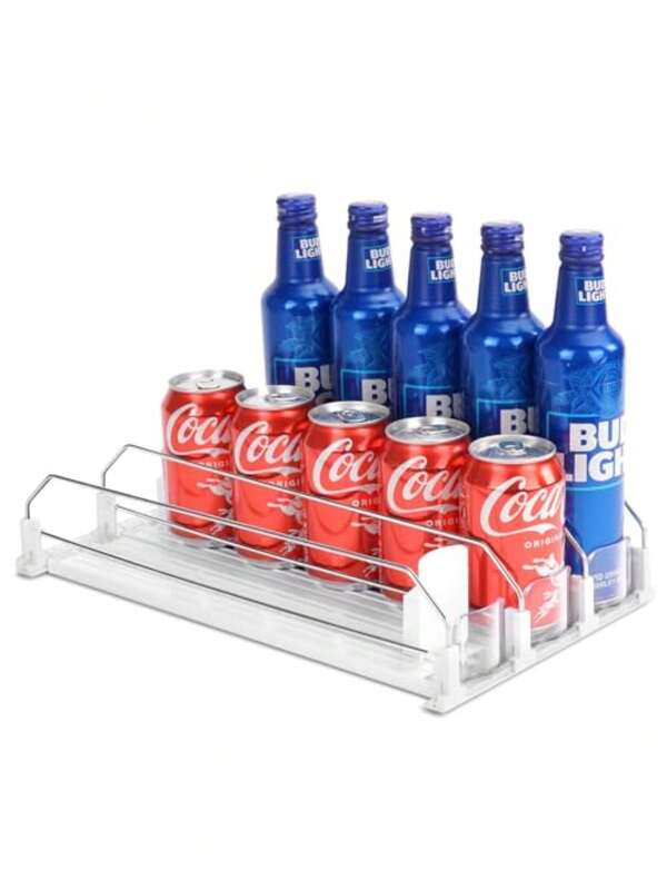 Dispensador de Latas de Soda para Refrigerador - Automático Dispensador BebidasOrganizador de Bebidas de 12 Onzas 16 Onzas 20 Onzas tres columnas