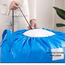 Single Pack Heavy Duty Moving Bag With Sturdy Handle And Secure Drawstring Closure - Large Capacity Storage Organizer Bag, Foldable Space-Saving Design, Made Of High-Strength Plastic Material, Suitable For Moving, Travel, Storage, College Dorm, Home Use - Perfect For Storing Clothes, Bedding, Household Items, Laptop Boxes, Dorm Essentials, Easy To Carry, Reinforced Structure, Ideal Choice For Packing, Also Suitable For Frequent Travelers And Back To School Luggage - Multicolor - View 7