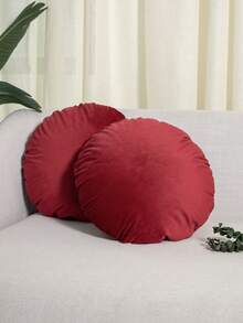 1 pièce 2 pièces Ensemble combiné Taie d'oreiller ronde de couleur unie Taie d'oreiller moderne minimaliste en velours Housse de coussin de siège de fenêtre ronde Douce et respectueuse de la peau Salon Chambre à coucher Canapé Taie d'oreiller décorative asymétrique Décoration quotidienne décontractée Jardin Cour Tissu Décoration Taie d'oreiller de lit Housse de coussin de tête Oreiller de voiture Toutes saisons Universel Sans insert Diamètre 45cm 50cm 30*50cm 45*45cm - 29# Huang - View 16
