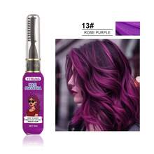 Stik Pewarna Rambut Sementara, Pewarna Rambut Highlight yang Dapat Dicuci, Riasan Pewarna Rambut Instan untuk Pesta, Festival, dan Cosplay - MultiWarna - View 23