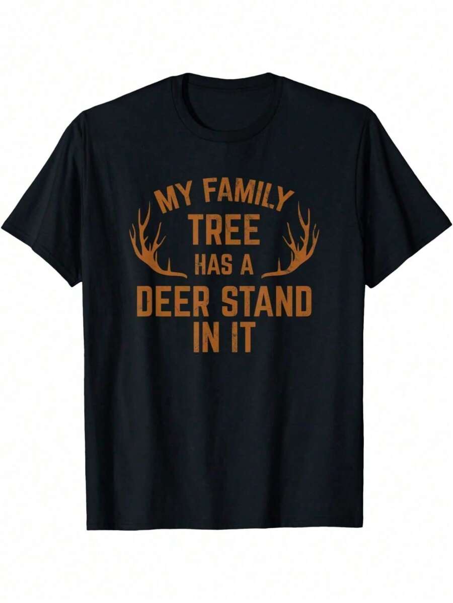 Hunting: A Bad Day To Be A Spike – Funny Deer Hunter T-Shirt, Retro Loose-Fit T-Shirt - Back 2 - View 1