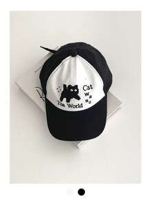 Colorblock Letter Embroidery Brim Brimmed Baseball Cap, Polka Dot Cartoon Spring/Summer Outing Petite Colorblock Visor Hat, Men's American Style Sun Hat, Skater Hippie Chicks Style - Multicolor - View 10