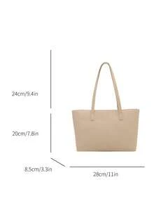 New Lightweight Luxury High-End Pattern Versatile Women's Shoulder Tote Bag - Khaki - View 3