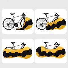 1pc Outdoor Bicycle Dust Cover, Protective Cover, Road Bike Wheel Cover, Mountain Bike Protective Cover - Multicolor - View 2