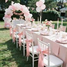 Decoración de fundas para sillas con oro rosa, 100 unidades