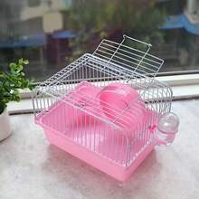 Small Hamster Cage, Portable Tiny Land Habitat With Exercise Space, Easy-Clean Mini Critter Cage For Dwarf Hamsters, Mice, Or Small Pets, Travel-Friendly Carry Cage With Handle, Includes Accessories (Sunny Series) - View 6