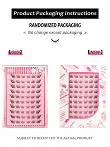 Asiteo 60/120/180 Pcs C Curl Brown Natural Cat Eye Fox Eye Soft False Eyelashes, No Glue Needed, Suitable For Beginners, Cute Cartoon Pet False Eyelashes, 3-Piece False Eyelashes - C - 查看 6