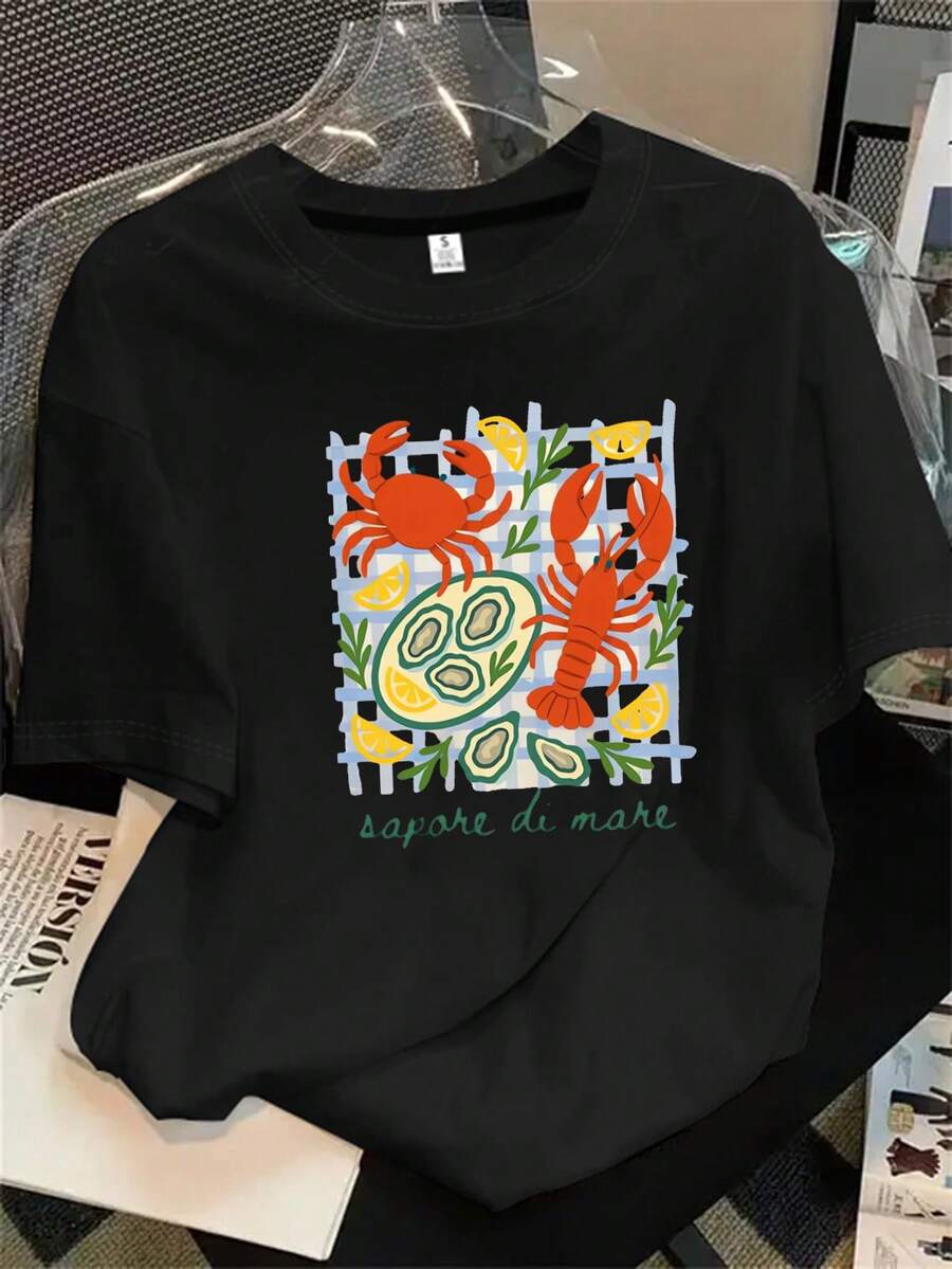 Halloween Graphic T-Shirt - Black - View 1
