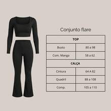 Plain Zero-Transparency Polyamide Flare Long Sleeve Fitness Gym Set - Navy Blue - View 11