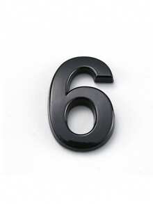 1pc 3D ABS Door Number Plate, Modern Black Number Sign With Self-Adhesive Backing, Suitable For Home, Apartment, Mailbox - House Number - View 11