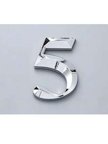 1pc Minimalist Style Door Number Plate, Silver 3D Decorative Sign Suitable For Home Entrance Door - House Number - View 23