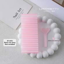 Kotak Penyimpanan Nail Art 10 Kompartemen, Desain Portabel Cetak 3D, untuk Klasifikasi Kertas Transfer Kuku dan Kertas Langit Berbintang, Alat Pengatur Meja - MultiWarna - View 10