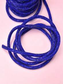 1m/Roll Rhinestone Round Tube Rope 4mm Exquisite Rhinestone Paste Hollow Rope Can Be Used For Shoelaces Hair Accessories Luggage Decoration Rope 6 Rows Of Sparkling Rhinestone Round Tube - Water Drill Round Tube Rope - View 10