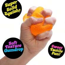 1PC Stress Relief Toy, Cute Maltose Squeeze Toy, Maltose Ice Cube Sensory Toy, Schylling Sensory Squeeze Toy, Slow Rebound Stress Relief Squeeze Toy, Adult Stress Relief Venting Toy, Party Gift Anxiety Relief Squeeze Toy (Color May Vary) Due To Different Production Batches, Packaging Patterns And Product Colors May Have Slight Differences, Which Does Not Affect Use, Please Refer To The Actual Product. - Multicolor - View 3
