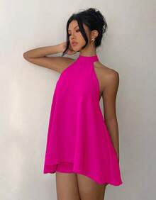 Women Jumpsuits - Hot Pink - View 2