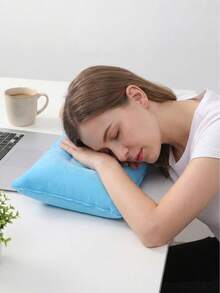 1pc Aesthetic Inflatable Travel Pillow With Adjustable Firmness Heavy-Duty Waterproof Design For Hikers Multicolored Inflatable Portable Camping Pillow To Hold Head Steady On Long Journeys Rest Essentials Sports And Outdoors Must Haves,Camping Pillow - Multicolor - View 8