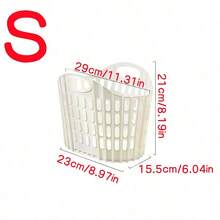 1 pieza Cesta de lavandería plegable moderna - Montada en la pared, cesto de ropa sucia portátil de múltiples capas, cesta de lavandería cuadrada de polipropileno para almacenamiento en el hogar y el baño (disponible en tamaños S/L/XL, la imagen mostrada es del tamaño XL, preste atención al tamaño del producto al comprar) - Multicolor - Ver 12