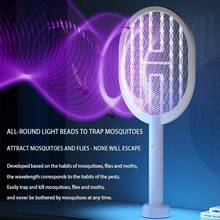 OBOVAY USB Rechargeable Electric Mosquito Swatter & Mosquito Killer Lamp, Foldable Electric Fly Swatter Repellent Lamp, 1800mAh - Multicolor - View 6