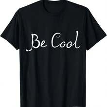 Camiseta con estampado Be Cool - Negro - Ver 1