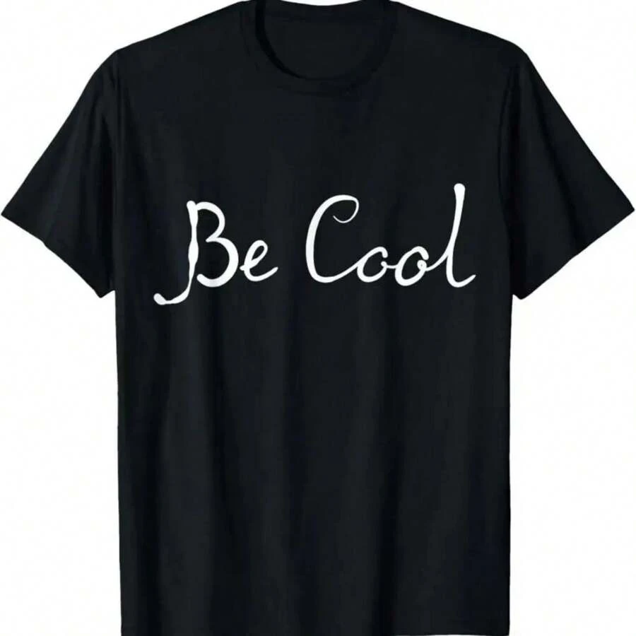 Camiseta con estampado Be Cool - Negro - Ver 1
