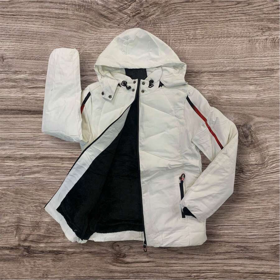 High-Quality Thick Lined Men's Cold-Weather Jacket - 白色 - 查看 1