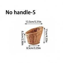 1pc/3pcs (S+M+L) Boho Faux Rattan Storage Basket Set, Durable Easy-Clean Woven Kitchen Organizer For Utensils, Tableware, Decor & Plants - Brown - View 8