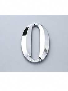 1pc Minimalist Style Door Number Plate, Silver 3D Decorative Sign Suitable For Home Entrance Door - House Number - View 16