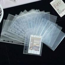 10/20/30pcs/Pack M5/A6/A7/A8 Transparent Loose-Leaf Binder, Portable Sticker Album, Loose-Leaf Binder Plastic Protective Sleeves, Loose-Leaf Binder Refill, Premium PP Material, Acid-Free PVC-Free, Suitable For Storing K-Pop Star Cards, Photos, Documents, Banknotes, Coins, Jewelry And Other Small Items,Card Holder - Transparent - View 8