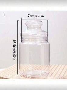 1個透明塑料餅乾糖果罐 - 密封塑料儲存容器 (小/中/大)，適用於廚房、派對和禮物。密封糖果罐，大容量食品儲存容器，透明塑料藥瓶，適用於零食、糖果、茶、香料、咖啡，可用作廚房和浴室儲存罐，廚房用品，儲存用品，女性禮物，男性禮物，家居禮物 - 彩色 - 查看 7