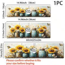 1pc Garden Floral Rubber Faucet Splash Guard, Farmhouse Bathroom Faucet Anti-Splash Mat, Mud Guard, Moisture-Proof Non-Slip Faucet Pad, Kitchen Countertop Accessory. Protect Your Kitchen Countertop. - Multicolor - View 8