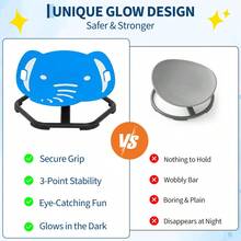 CuisinSmart Spinning Chair For Kids,Glow-In-The-Dark Elephant Sensory Swivel Chair With Handle Design For Training Body Coordination,3+ Years,220LBS Capacity - Blue - View 5